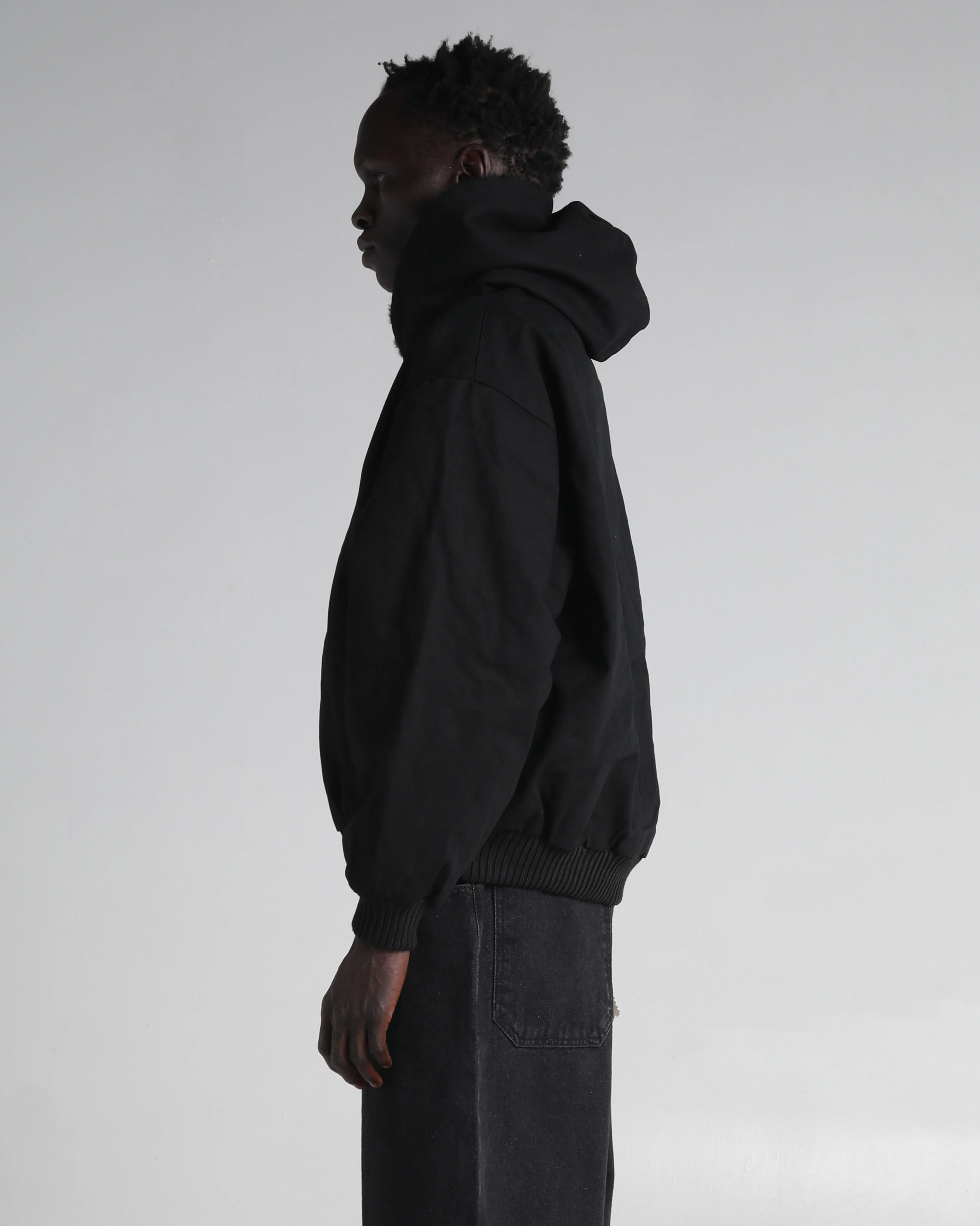 Aged Canvas Hoodie with Fur - Image 10