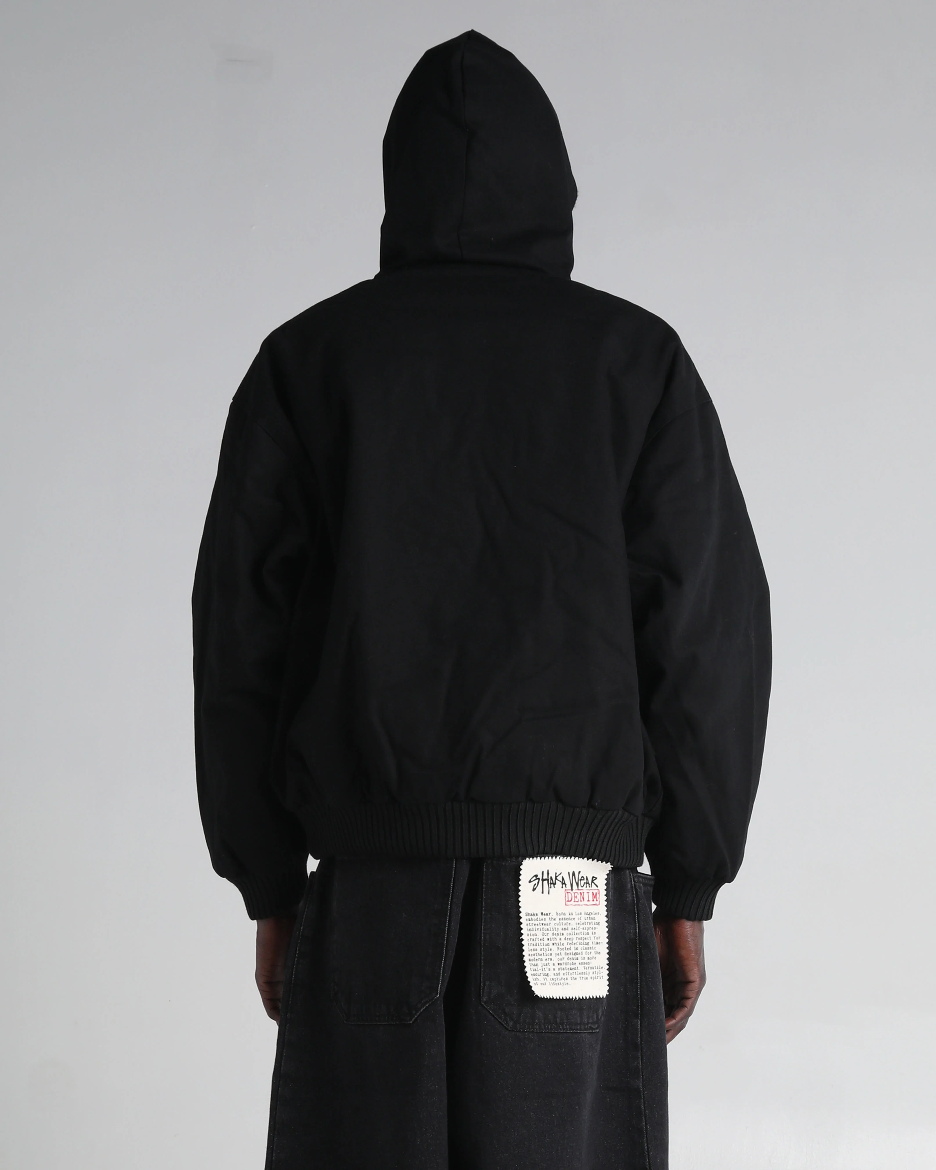 Aged Canvas Hoodie with Fur - Image 8