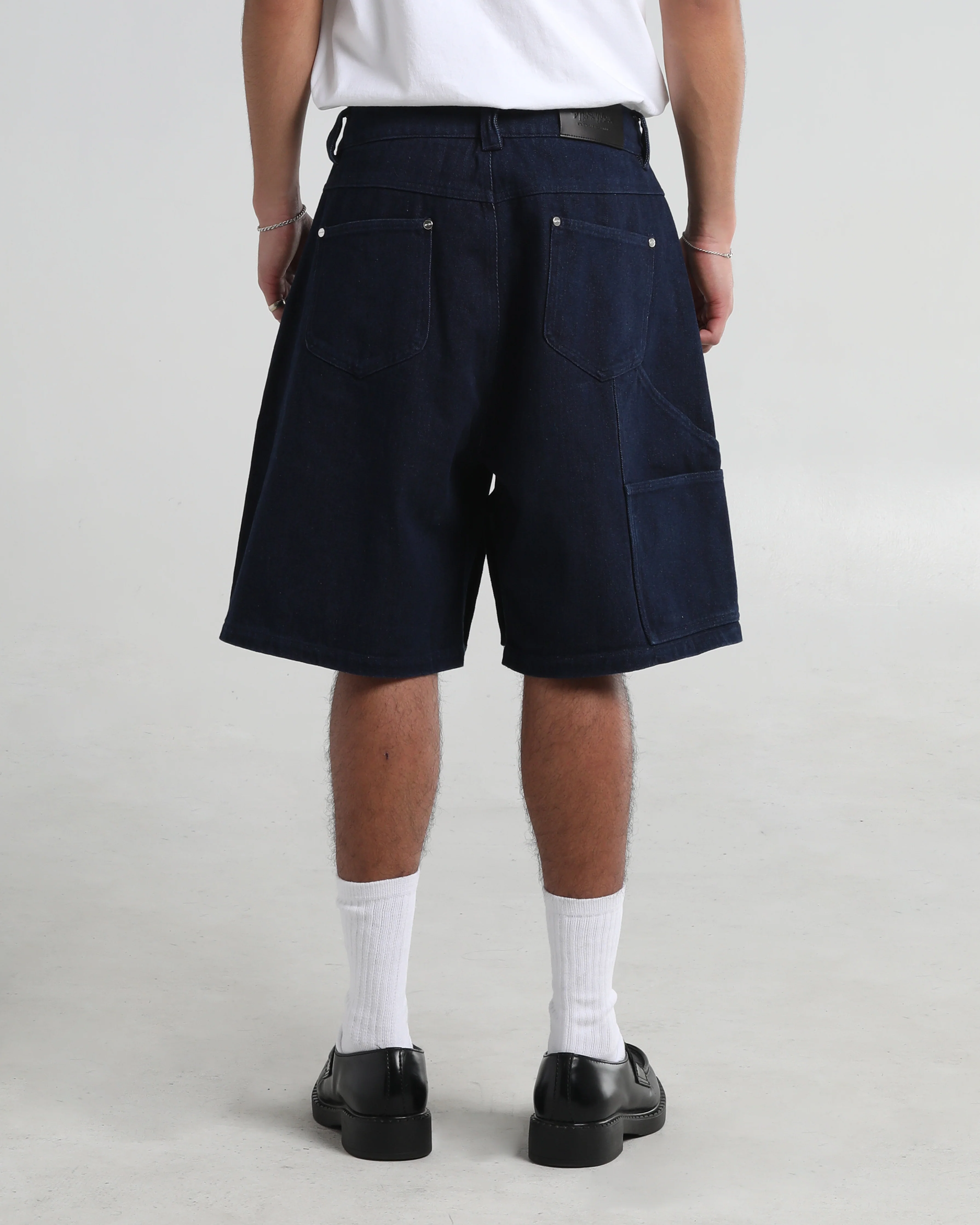 Double Knee Paisley Denim Shorts - Image 8