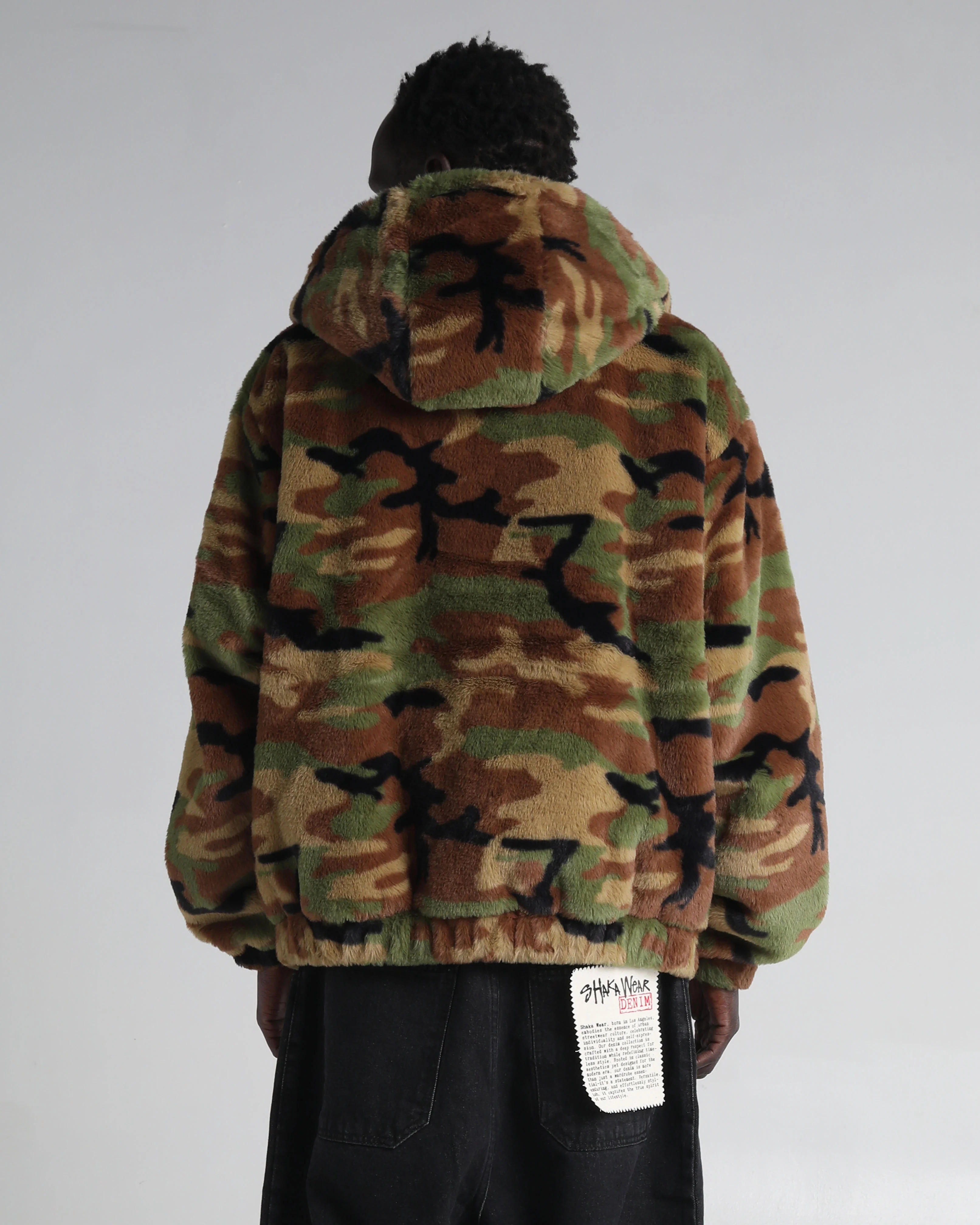 Faux Fur Hooded Zip-Up - Image 3