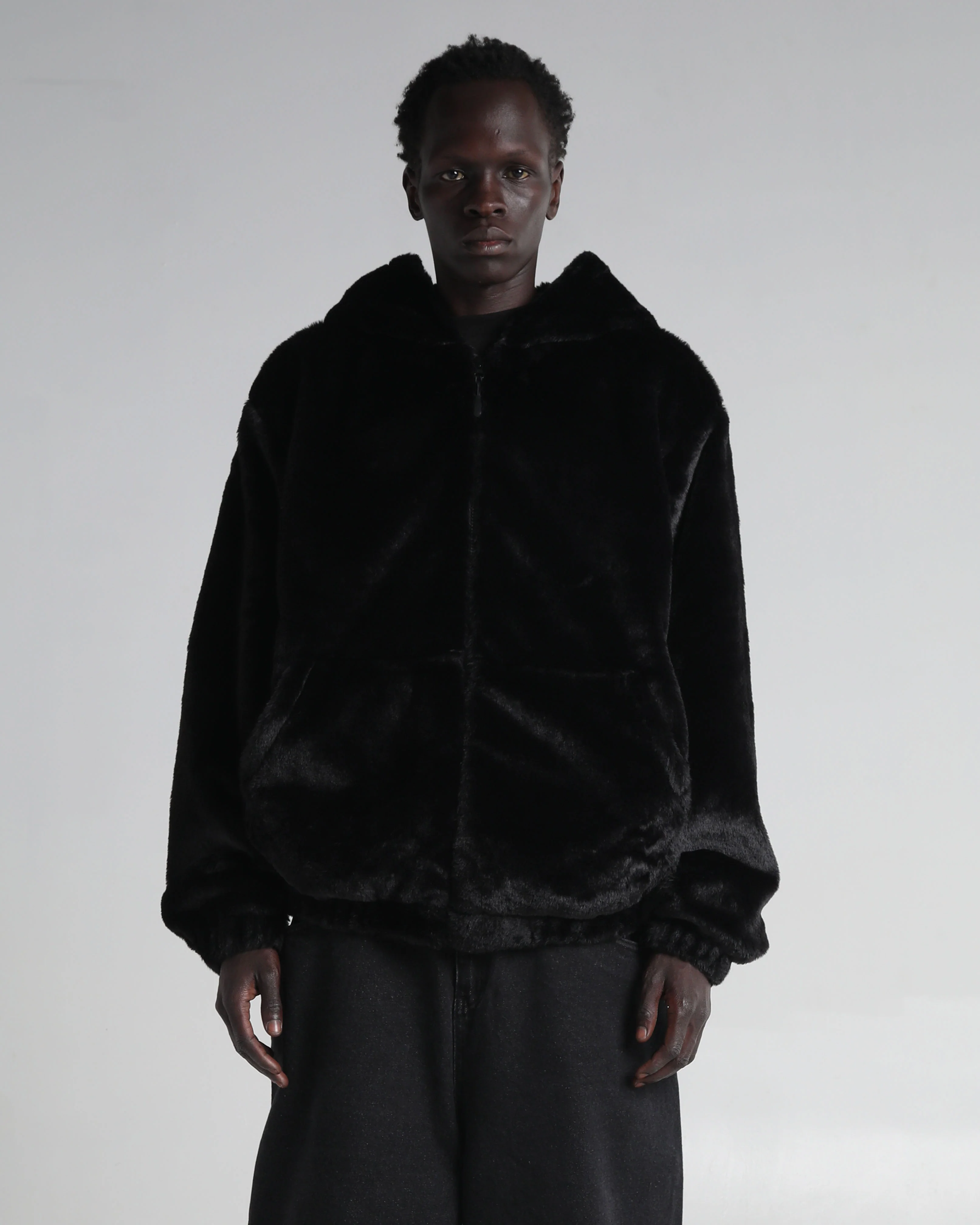 Faux Fur Hooded Zip-Up - Image 7