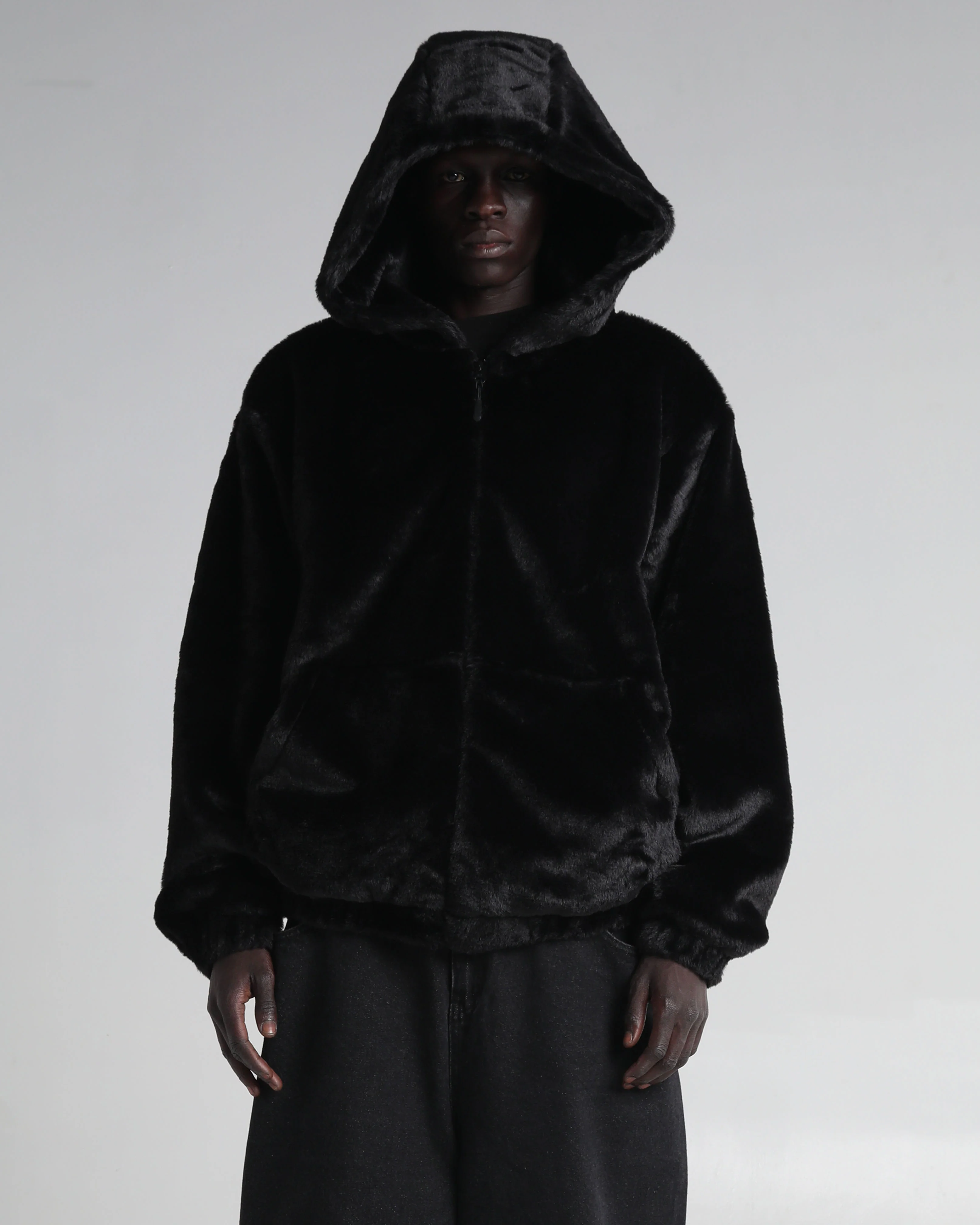 Faux Fur Hooded Zip-Up - Image 9