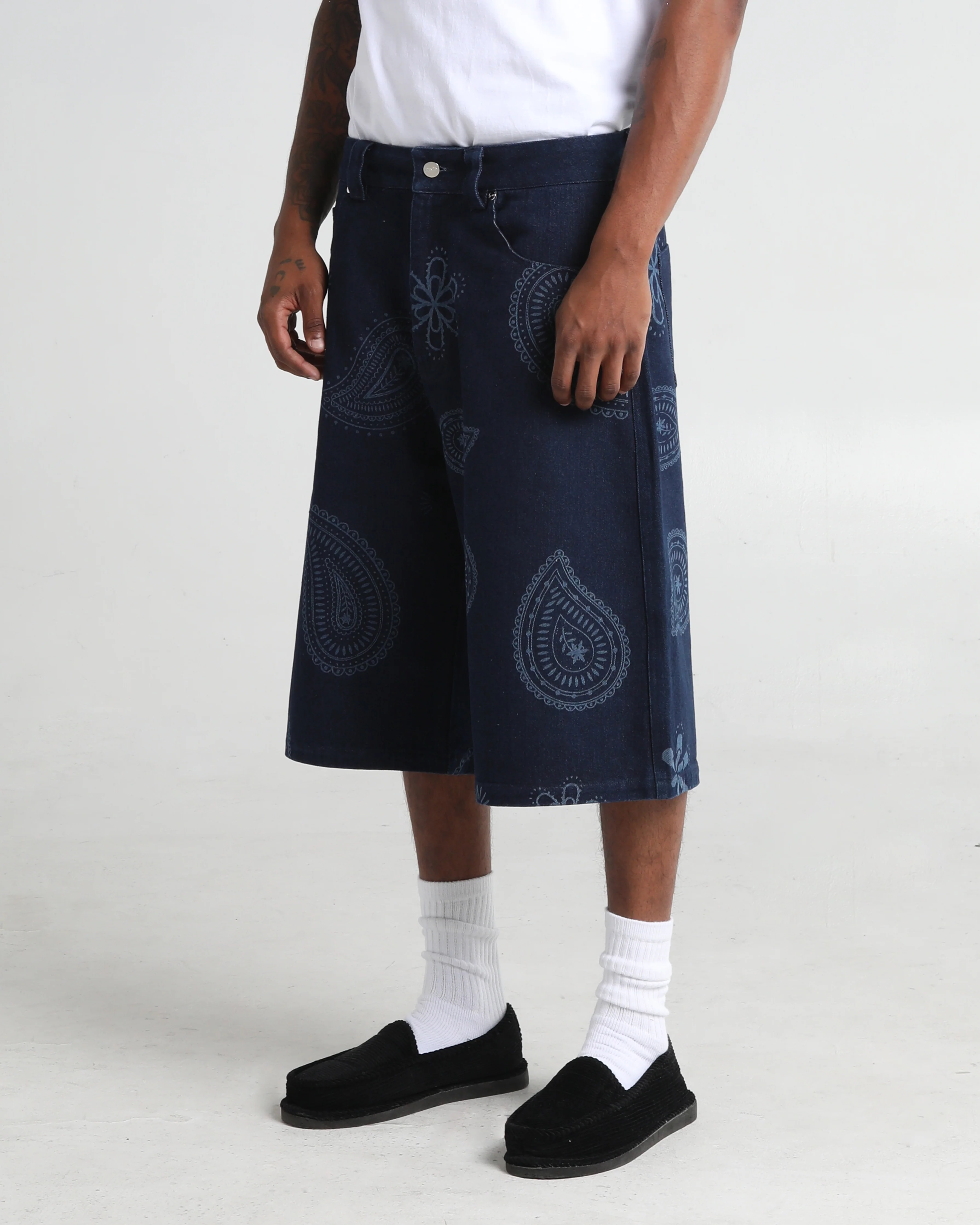 Paisley Denim Shorts - Image 9