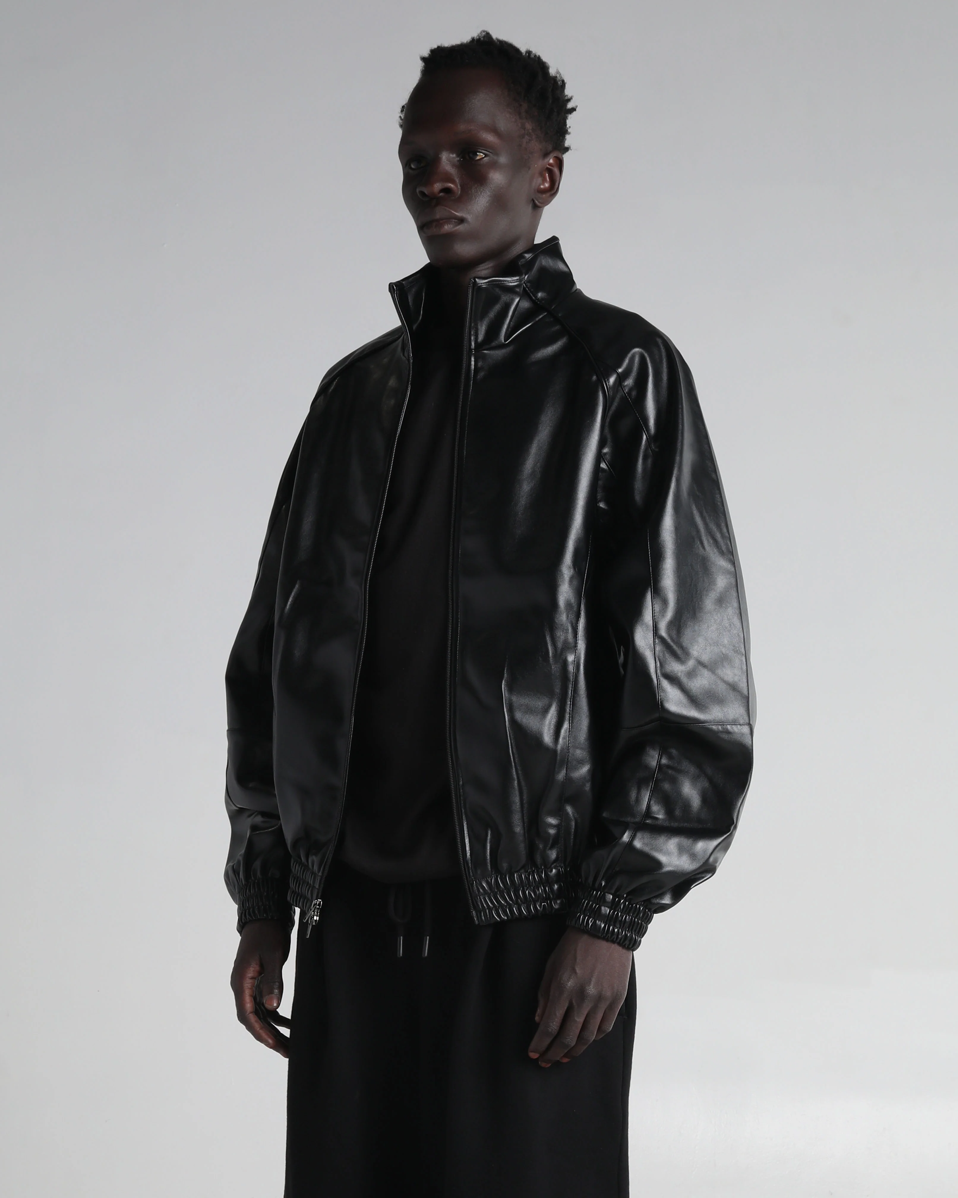 PU Leather Track Jacket - Image 5